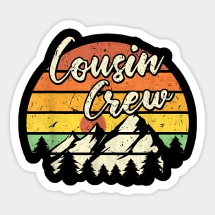 Cousin Crew Camping Outdoor Sunset Summer Camp Sticker